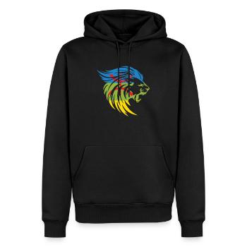 AMAZIGH SYMBOLE BERBERE Z IMAZIGHEN - Sweat à capuche Premium bio Homme - noir - Devant - Nico (187cm)