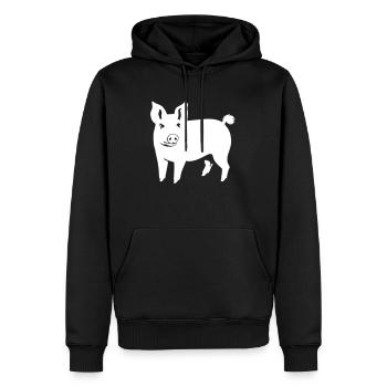 pig sweet pig pig animal vector 02 - Men’s Premium Organic Hoodie - black - Front - Nico (187cm)