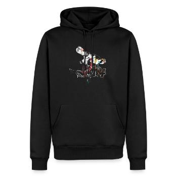 Hip hop Musique blues pop rock dance breakdance - Sweat à capuche Premium bio Homme - noir - Devant - Nico (187cm)