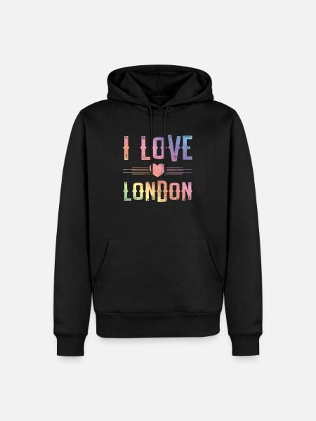 I Love London - Men’s Premium Organic Hoodie - black