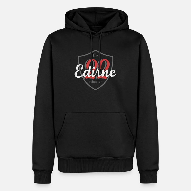 Edirne - Sweat à capuche Premium bio Homme - noir