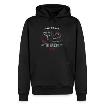 Books Editor Blog Bday Cool Birthday Blagues Châssis - Sweat à capuche Premium bio Homme - noir - Devant - Nico (187cm)