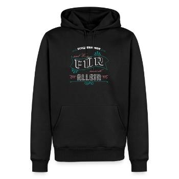 trinken hundefreund weinkenner weißwein welpe spaß - Männer Premium Bio Hoodie - Schwarz - Vorne - Nico (187cm)