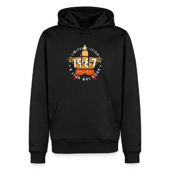 A Star was born 1987 original limited edition - Männer Premium Bio Hoodie - Schwarz - Vorne - Nico (187cm)