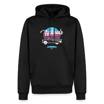 Wild Wheels Vintage Car - Men’s Premium Organic Hoodie - black - Front - Nico (187cm)