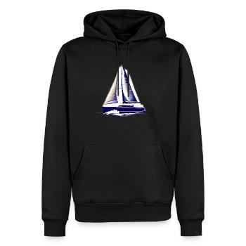 voilier voilier voilier voilier voilier voilier - Sweat à capuche Premium bio Homme - noir - Devant - Nico (187cm)