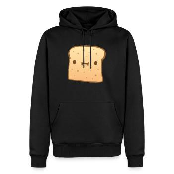 Mignon Kawaii Butter Toast Anime Face Toast - Sweat à capuche Premium bio Homme - noir - Devant - Nico (187cm)