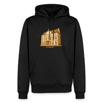 Offenburg Rathaus Ortenaukreis Baden-Württemberg - Männer Premium Bio Hoodie - Schwarz - Vorne - Nico (187cm)