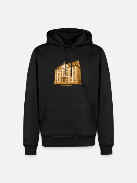 Offenburg Rathaus Ortenaukreis Baden-Württemberg - Männer Premium Bio Hoodie - Schwarz
