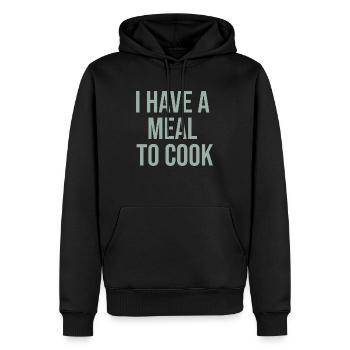 J’ai un repas à cuisiner design pour les cuisiniers à domicile - Sweat à capuche Premium bio Homme - noir - Devant - Nico (187cm)