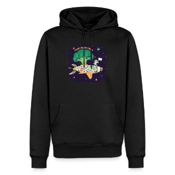 Alimentation basée sur une plante de vaisseau spatial alimenté par le brocoli - Sweat à capuche Premium bio Homme - noir - Devant - Nico (187cm)