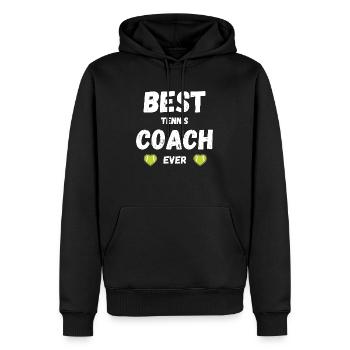 Der beste Tennistrainer der Welt - Männer Premium Bio Hoodie - Schwarz - Vorne - Nico (187cm)