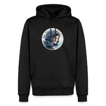 Mother Hulda interprets fairy tales in a modern way - Men’s Premium Organic Hoodie - black - Front - Nico (187cm)