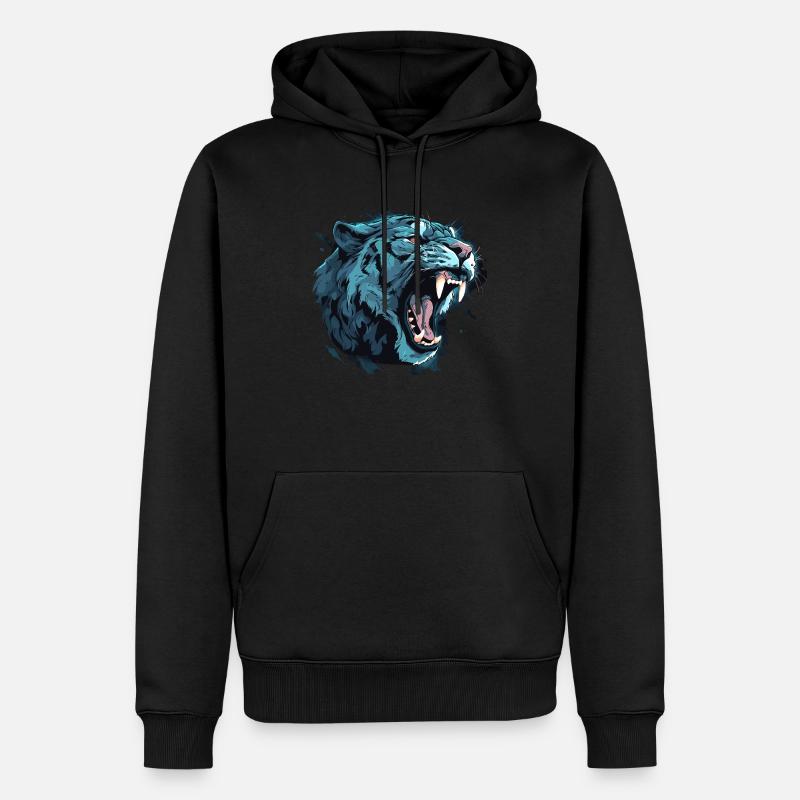 Säbelzahntiger - Sabertooth v2 - Männer Premium Bio Hoodie - Schwarz