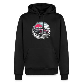 Auto im japanischen Stil, JDM - Männer Premium Bio Hoodie - Schwarz - Vorne - Nico (187cm)