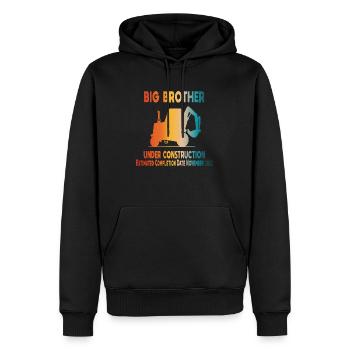 Big Brother Under Construction Bro Announcement - Sweat à capuche Premium bio Homme - noir - Devant - Nico (187cm)