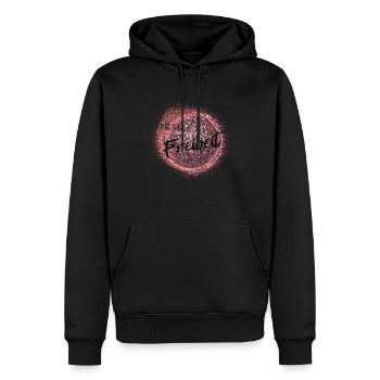 Team Freiheit - positives Denken - Affirmation - Männer Premium Bio Hoodie - Schwarz - Vorne - Nico (187cm)
