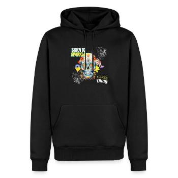 Source: Skull Okay - Men’s Premium Organic Hoodie - black - Front - Nico (187cm)
