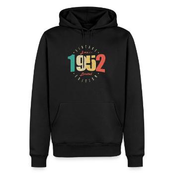 1952 Vintage Retro Geburtstagsgeschenk 1952 - Männer Premium Bio Hoodie - Schwarz - Vorne - Nico (187cm)