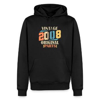 Monat 2008. 2008 Geburtstagsgeschenk. 16 Jahre alt Birt - Männer Premium Bio Hoodie - Schwarz - Vorne - Nico (187cm)