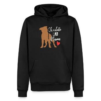 Chocolate Lab Mama Owner Labrador Retriever - Männer Premium Bio Hoodie - Schwarz - Vorne - Nico (187cm)