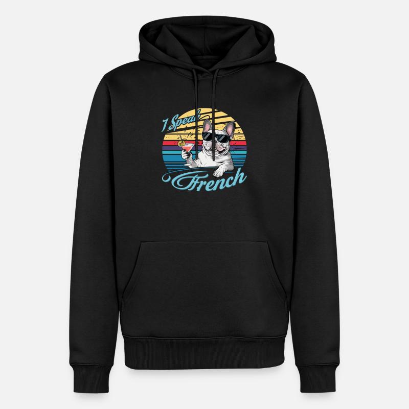 bouledogue francais - chien de compagnie - Sweat à capuche Premium bio Homme - noir