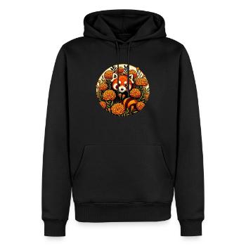 Petit panda - Sweat à capuche Premium bio Homme - noir - Devant - Nico (187cm)