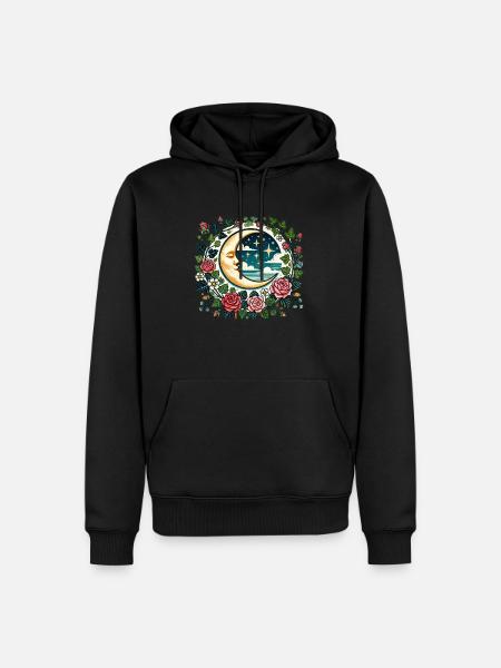 Moon Child - Men’s Premium Organic Hoodie - black