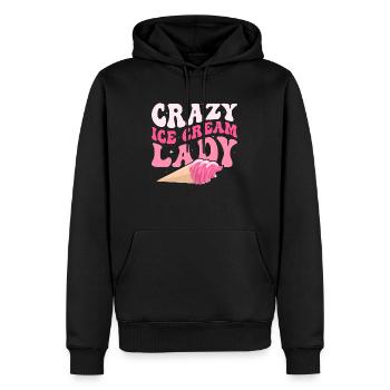 Crazy Ice Cream Lady Summer Scoop Cone - Männer Premium Bio Hoodie - Schwarz - Vorne - Nico (187cm)