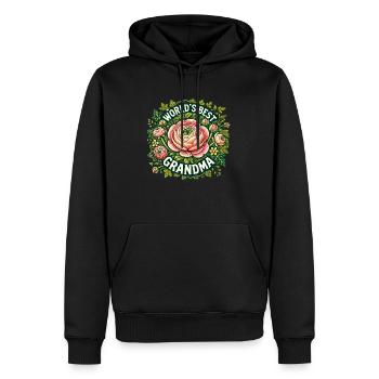 La meilleure grand-mère du monde - Sweat à capuche Premium bio Homme - noir - Devant - Nico (187cm)