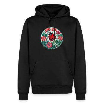 Coccinelle - Sweat à capuche Premium bio Homme - noir - Devant - Nico (187cm)