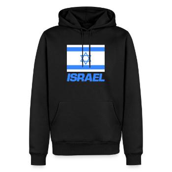 Drapeau d’Israël - Sweat à capuche Premium bio Homme - noir - Devant - Nico (187cm)
