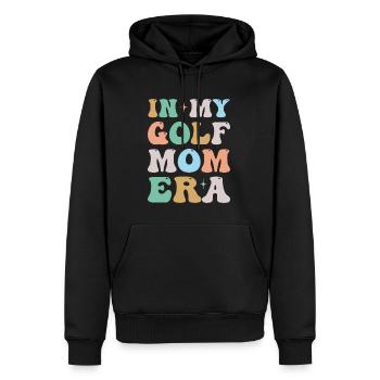 À l’époque de ma maman de golf Groovy Retro - Sweat à capuche Premium bio Homme - noir - Devant - Nico (187cm)