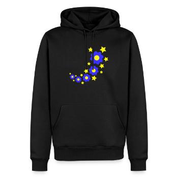 Beaucoup de fleurs colorées belle conception de motif décoratif - Sweat à capuche Premium bio Homme - noir - Devant - Nico (187cm)
