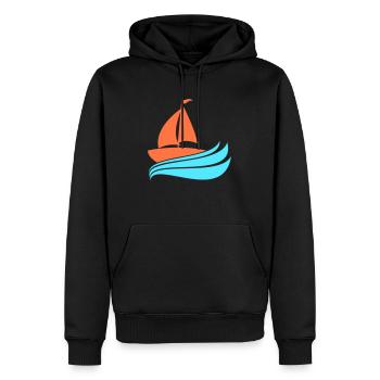 Schiff Kapitän Matrose Crew Team Segelcrew Segeln - Männer Premium Bio Hoodie - Schwarz - Vorne - Nico (187cm)