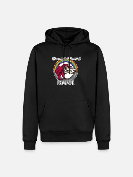 Beautiful Outside, Dead Inside - Men’s Premium Organic Hoodie - black
