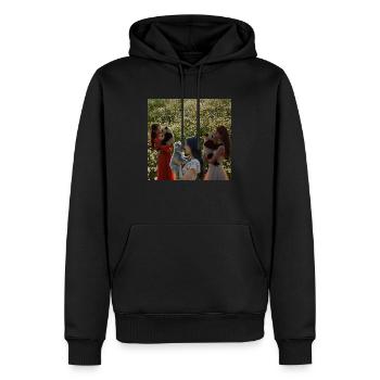 ASIANS cuddle with KOALA+PANDAS - Men’s Premium Organic Hoodie - black - Front - Nico (187cm)