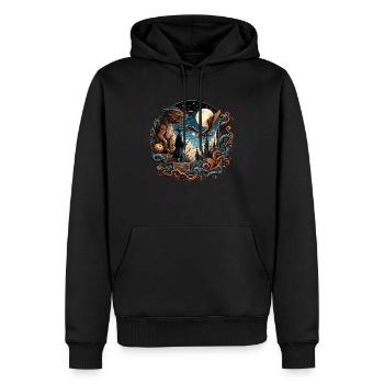 Zauberlehrling - Männer Premium Bio Hoodie - Schwarz - Vorne - Nico (187cm)