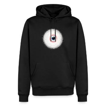 Borgne - Sweat à capuche Premium bio Homme - noir - Devant - Nico (187cm)