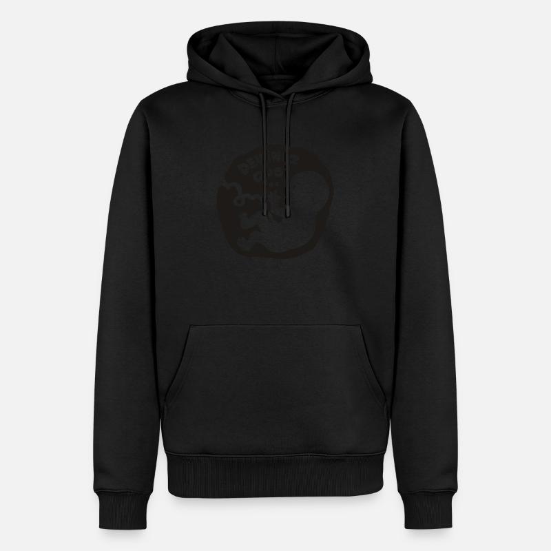Devinez quoi… (enceinte) - Sweat à capuche Premium bio Homme - noir