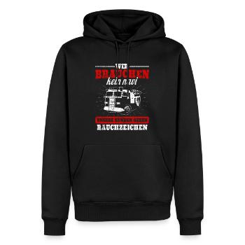 Feuerwehr Fahrzeug - Männer Premium Bio Hoodie - Schwarz - Vorne - Nico (187cm)