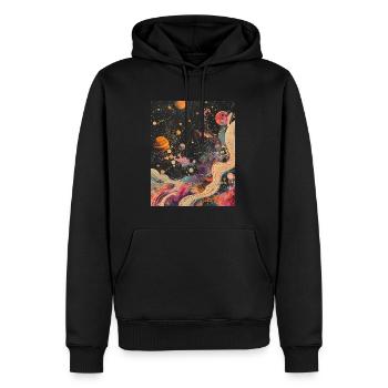 Kosmische Retro-Konstellationen - Männer Premium Bio Hoodie - Schwarz - Vorne - Nico (187cm)
