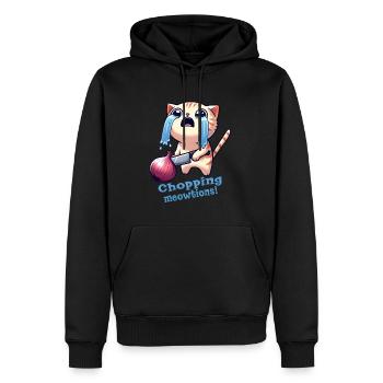 Onion Cat - Men’s Premium Organic Hoodie - black - Front - Nico (187cm)