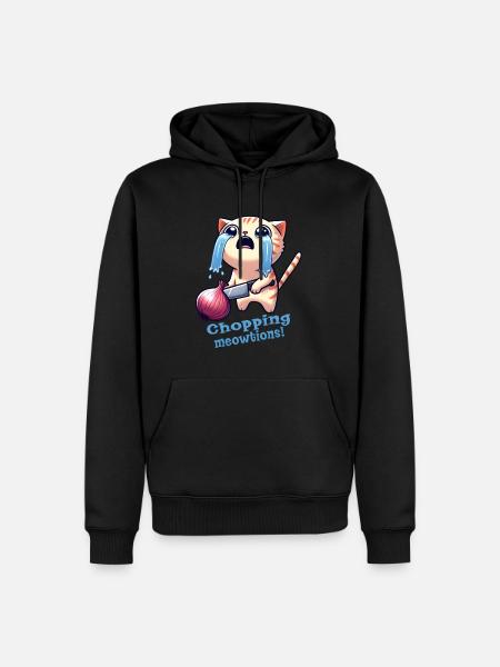 Onion Cat - Men’s Premium Organic Hoodie - black
