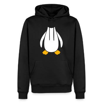Pingouin Costume Animal Carnaval Animal Costume Drôle - Sweat à capuche Premium bio Homme - noir - Devant - Nico (187cm)