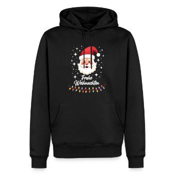 Frohe Weihnachten - Familien-Lustig - Männer Premium Bio Hoodie - Schwarz - Vorne - Nico (187cm)