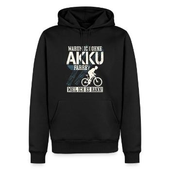 MTB Mountainbike Mountainbiker Spruch - Männer Premium Bio Hoodie - Schwarz - Vorne - Nico (187cm)