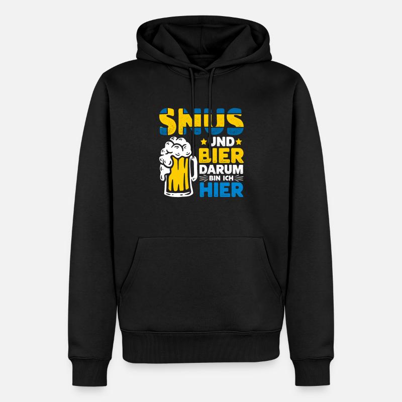 Snus Tabak Nikotin - Männer Premium Bio Hoodie - Schwarz