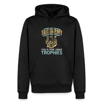 Taxidermie Comment faire des trophées - Sweat à capuche Premium bio Homme - noir - Devant - Nico (187cm)