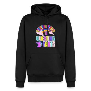 Herzen stehlen und Fürze sprengen Einhornfurz Einh - Männer Premium Bio Hoodie - Schwarz - Vorne - Nico (187cm)
